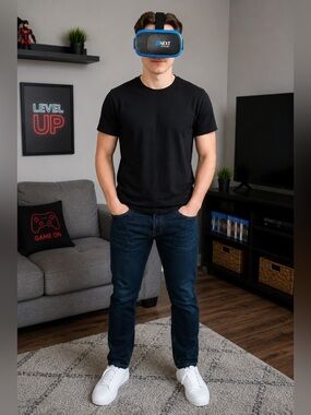 BNEXT VR Headset Smartphone Virtual Reality Goggles Blue Black Adjustable | EUC